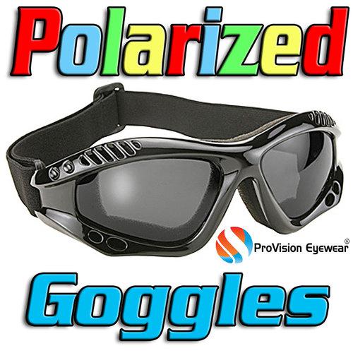 Polarized foam padded motorcycle atv riding goggles w/adjustable strap
