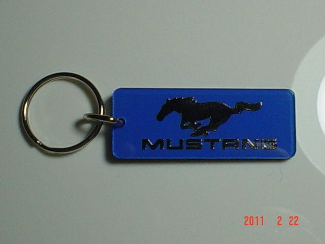 Mustang key chain fob cobolt blue & black gt turbo