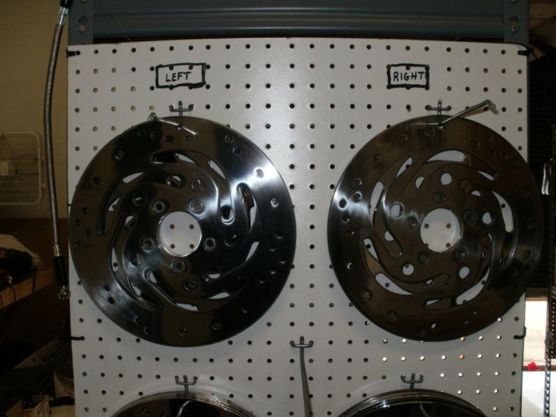 Harley davidson oem front  mirror polished rotors, left/right, 00-07, nr