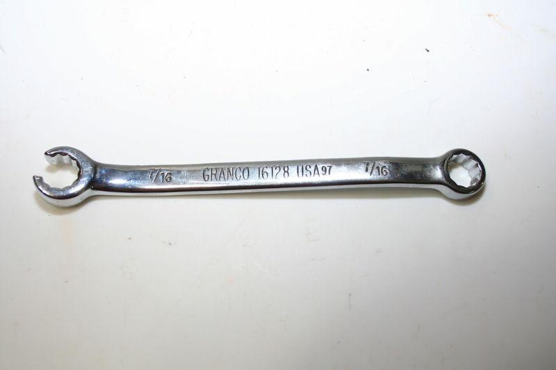 Granco 16128 7/16  inch  line flare nut wrench engraved little or no use