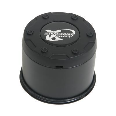 Pro comp center cap 4.25" dia snap-on dome black steel 8425041 set of 4