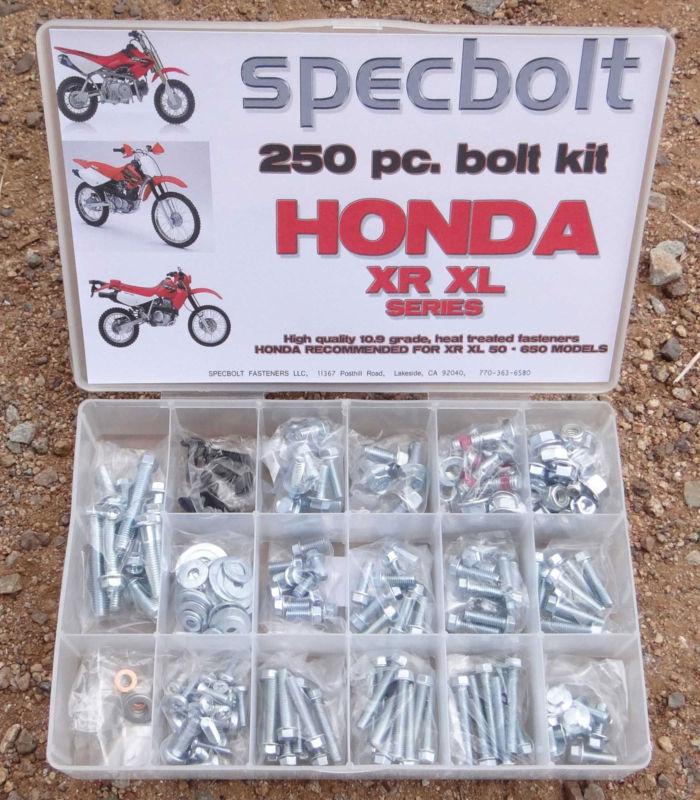 250pc honda xr xl crf f bolt kit z 50 80 100 185 200 250 400 500 600 650 tl mr