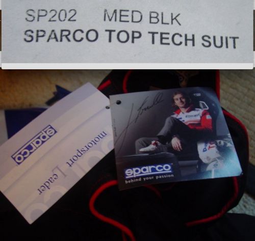 Sparco p20 medium blk top tech suit racing suit drag race black  see—&gt;
