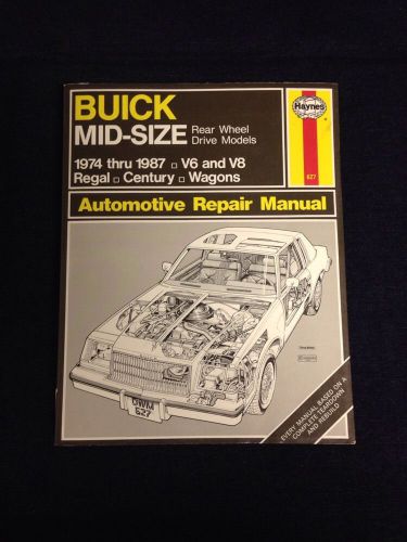 Haynes workshop manual service repair book. buick midsize. 1974-1987. rear wheel