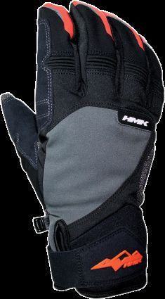 Hmk union snowmobile gloves gray/orange 2xl