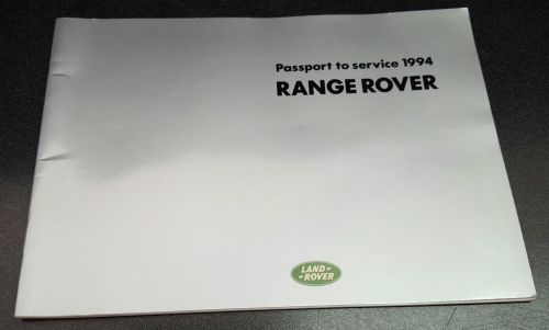 1994 land rover range rover passport to service &#034;nos&#034;