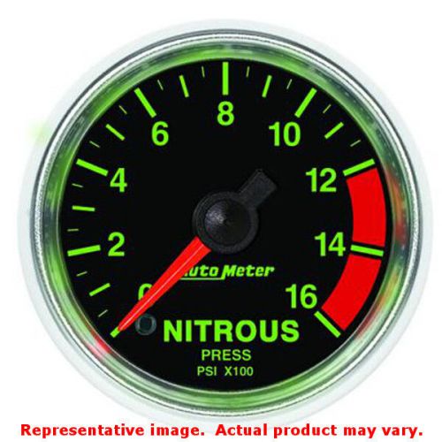 Auto meter 3874 gs series bright anodized 2-1/16&#034; (52.4mm) range: 0-1600 psi fi