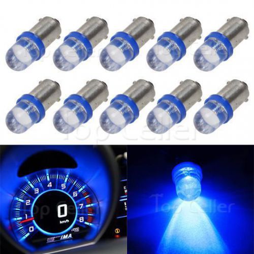 10pcs ba9s led light blue bulb instrument cluster temp rmp gauge indicator lamp