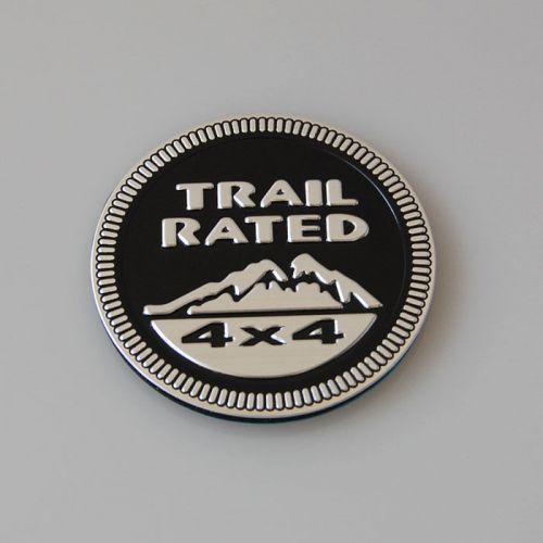 Trail rated nameplate 4x4 badge emblem sticker for jeep wrangler cherokee black