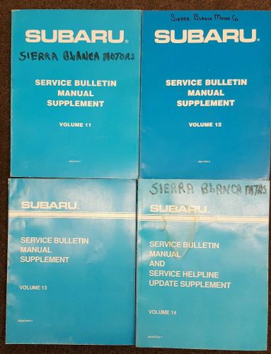 Subaru service bulletin manual supplement factory manuals (4 manuals)