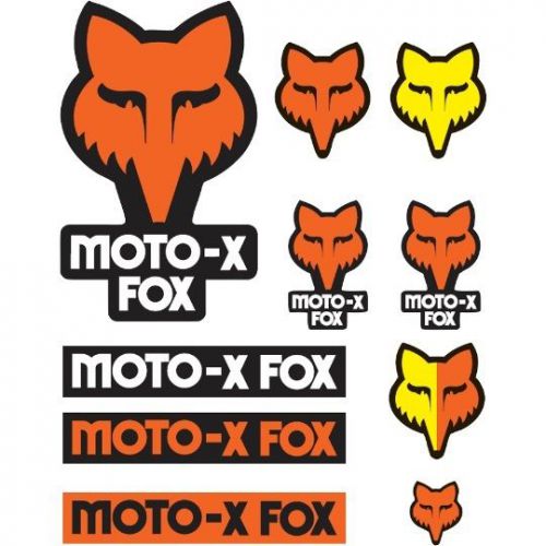 Fox racing track pack stickers orange
