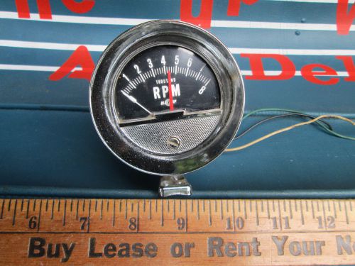 Vintage 60&#039;s 70&#039;s dixco 8k 8000 rpm chrome bullet tachometer tach gauge rat rod