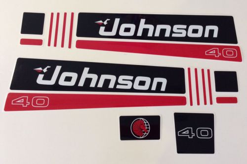 Johnson outboard hood decals 2 cyl 1991 40 / 50 hp