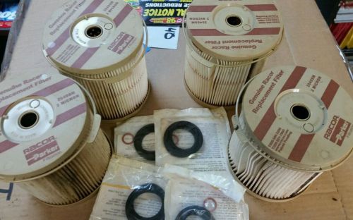 4 racor filter elements 2040sm 2 micron new- no package just filter