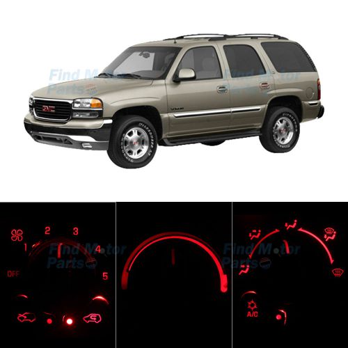 Led package heating &amp; air conditioning control red bulb for 2000-2002 gmc yukon