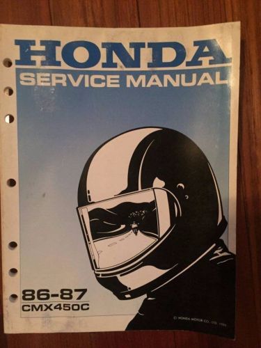Honda shop manual 1986-87 cmx450c
