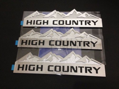 3 x silverado 1500 high country emblems high country logo peel-off adehsive