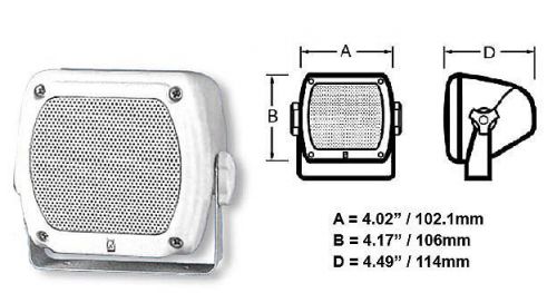 Poly-planar #ma840w - subcompact box speaker - 3 in - white