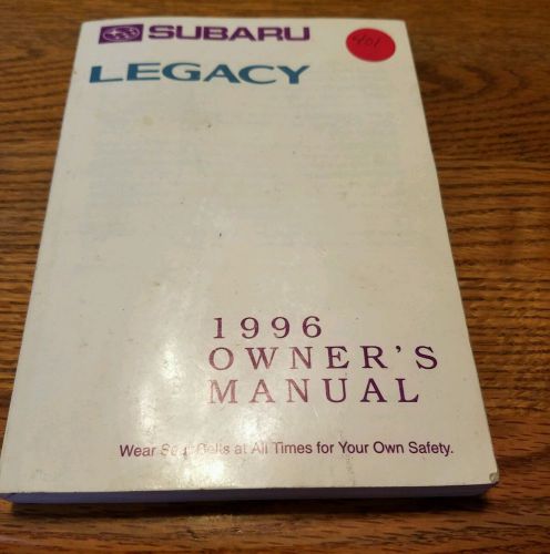 1996 subaru legacy owner&#039;s manual