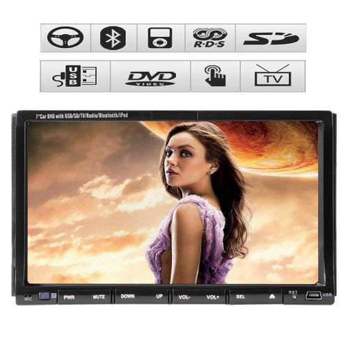 Double 2din in dash radio gps navigation car stereo dvd player bluetooth tv ipod
