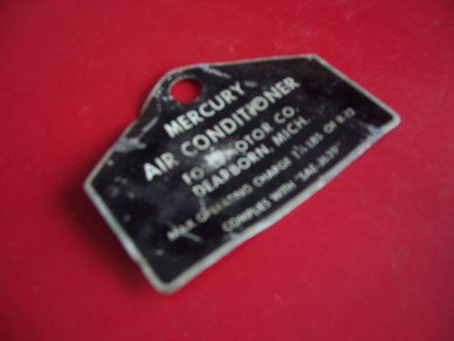 1969 mercury cougar a/c compressor metal tag,xr7,gte,air conditioner,ford,69,68