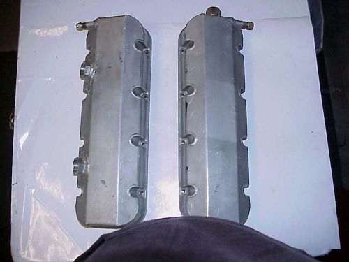 Billet chevy sb 2.2 aluminum valve covers with oilers from a nascar engine shop