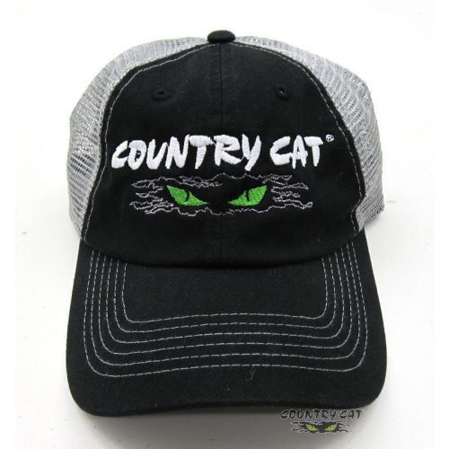 Country cat sportsman cap black / grey mesh 55% cotton 45% polyester ccsportsman