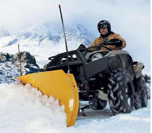 Warn 60&#034; provantage atv snowplow front mnt yamaha 2012 grizzly 550 4x4