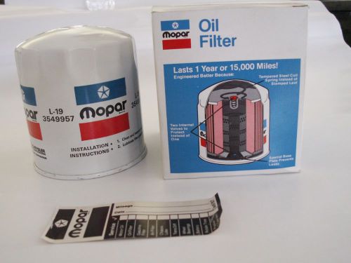 Mopar nos oil filter 3549957 red,white &amp; blue
