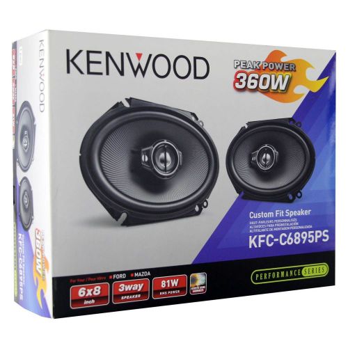Kenwood kfc-c6895ps 6&#034;x8&#034; performance series 3-way coaxial car speakers