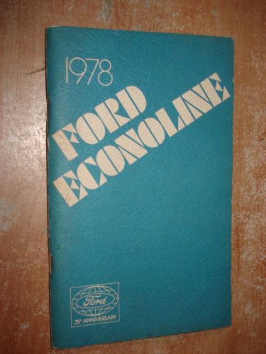 1978 ford econoline van owners manual original e series owners glove box book