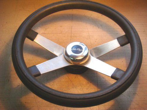 Sea ray stainless steel   -- 14&#034; steering wheel  -- original