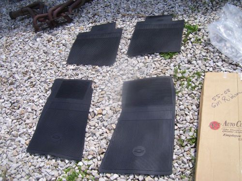 1965-1972 chevrolet gm a-body rubber floor mat 4 piece set black