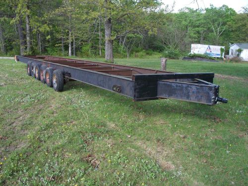 50 foot 6 axle double rail houseboat trailer
