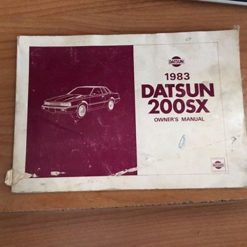 1983 datsun 200sx owner&#039;s manual