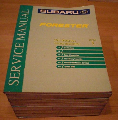 2001 01 subaru forester  shop service manual all  volumes