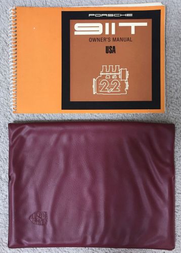 1971 porsche 911t original owners manual with case