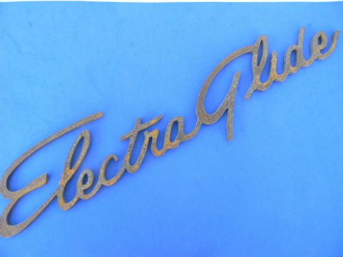Electraglide  script lettering plasma cut from raw steel   unique wall art