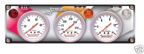 Longacre 44416 - 3 gauge panel w. sportsman™ gauges - op,wt,fp