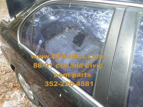 1996-2000 honda civic sedan rear door window glass passenger/right side rear