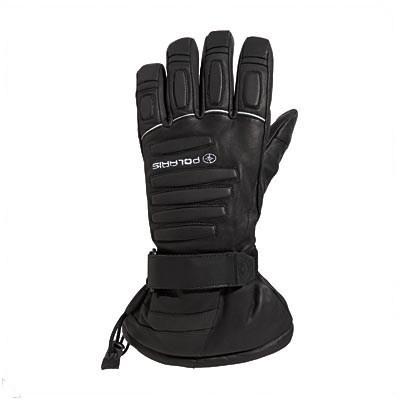 Polaris black defense leather snowmobile gloves 286206_