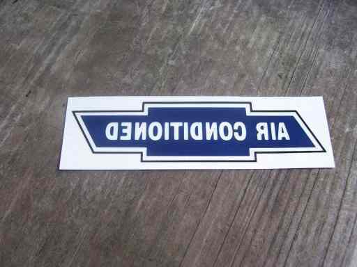 55 56 57 chevy air conditioned window decal