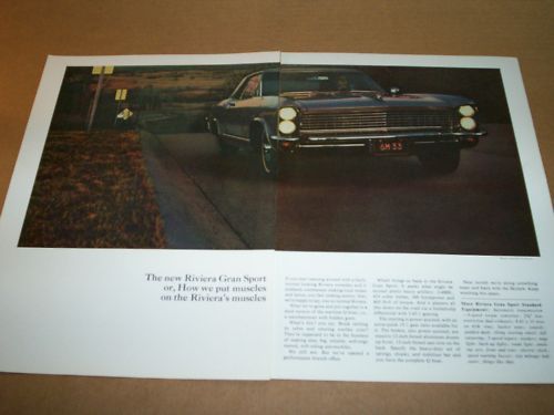 65 1965 buick riviera gran sport magazine ad