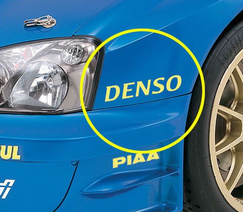 Denso spark plug decal for subaru rally wrx impreza