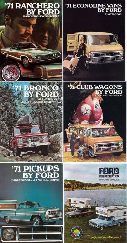 1970-71 ford brochures pickup-club wagon-bronco-econoline-ranchero-recreation