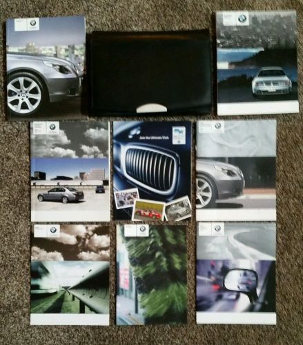 2005 05 bmw 5-series owner&#039;s owners manual set books w/ case oem