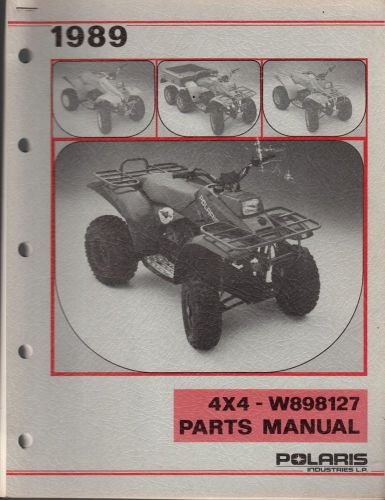 1989 polaris atv 4 x 4  w898127  parts manual   (686)