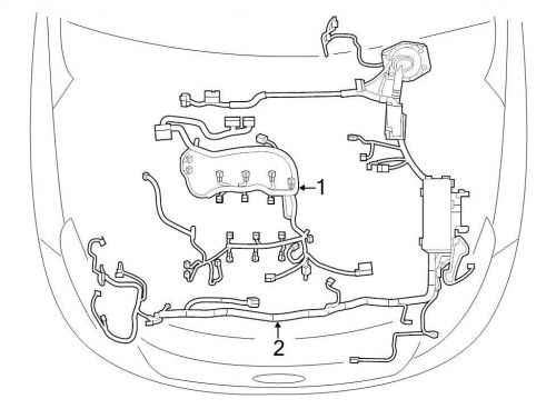 Ford oem engine wiring harness bu5z12a581dk image 1