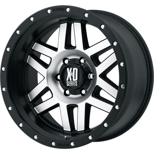 16x8 machined black xd xd128 5x4.5 +0 wheels open country h/t lt265/75r16 tires