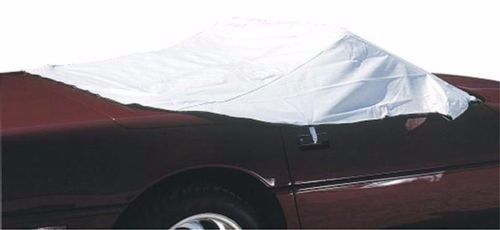 1986-1996 corvette convertible custom fit cockpit car cover soft top white vinyl